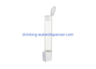 백색 투명한 종이컵 분배기, 물 분배기를 위한 플라스틱 컵 홀더